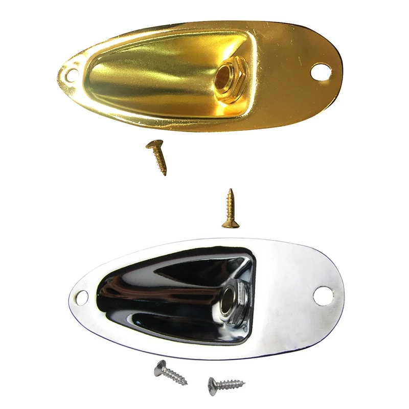 

Горячая AD-2Pcs лодка гитарный разъем 1/4 дюйма Вход Выход Джек пластины разъем 6,35 мм для FD старта Стиль гитары Запчасти-серебро и золото