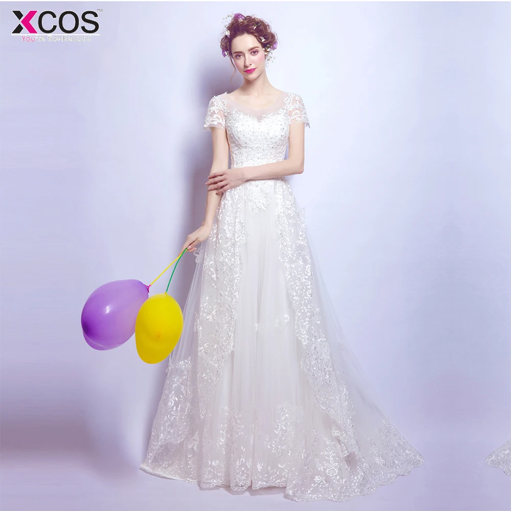 Пляжные свадебные платья с рукавом крылышком 2019 винтажное кружевное элегантное