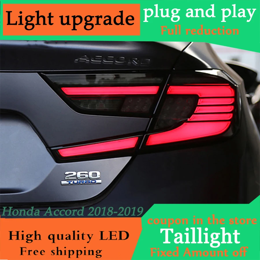 DY_L стайлинга автомобилей Хвост лампа чехол для Honda Accord 2018 2019 задние фонари зад