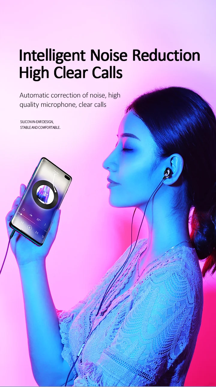 USAMS наушники-вкладыши 3,5 мм Металл Hifi Проводная гарнитура микрофон стерео проводные наушники для huawei samsung Xiaomi