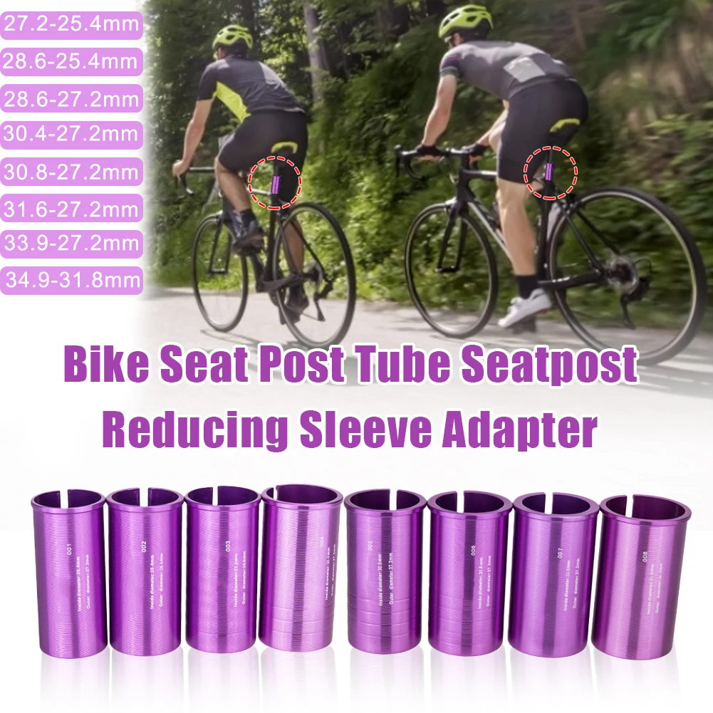

Mountain Bike Road Bike Seat Post Tube Seatpost Reducing Sleeve Adapter Adjust Diameter 27.2 Turn 30.4 Turn 31.6 Etc Bike Parts