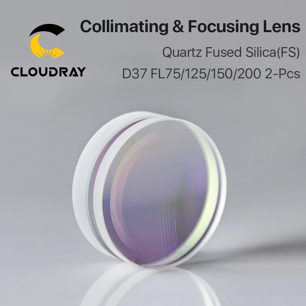 Цветная Фокусирующая линза Cloudray D37 F100 F125 F150 F200 кварцевый плавленый силикагель для