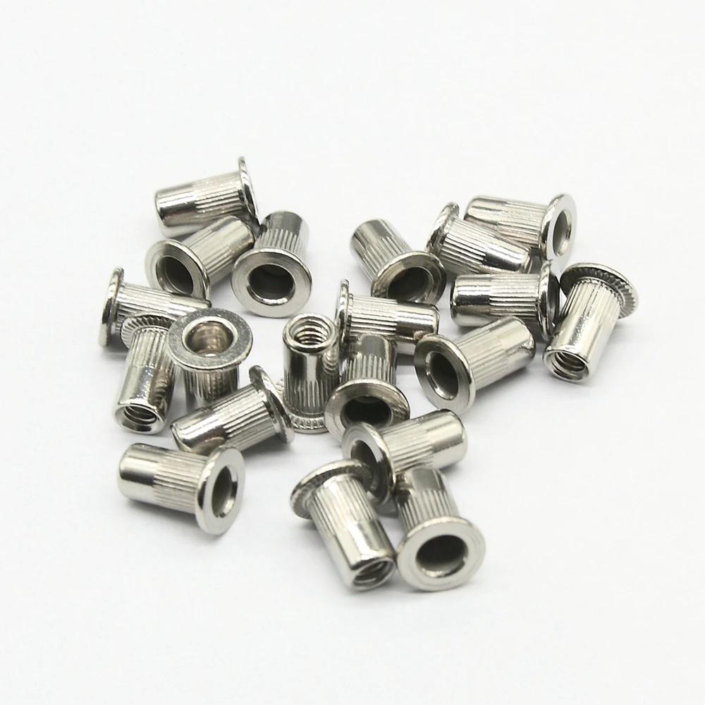Оптовая торговля из нержавеющей стали плоская головка заклепки гайка M3 M4 M5 M6 M8 M10