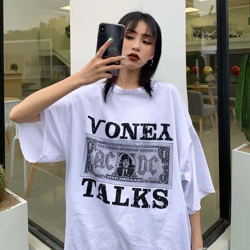 

2021 summer new original wind short sleeve T-shirt female students Korean version of loose shirt tide half sleeve clothes