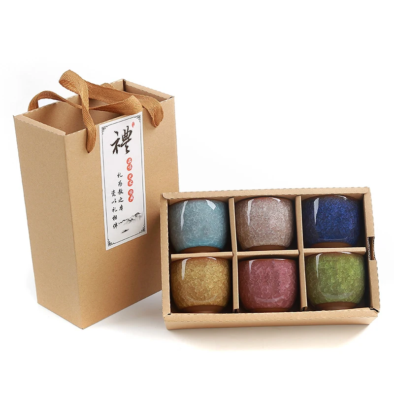I Style Tea Cup 80ml Ceramic Purple Clay Teacup Container Pu'er Tea Bowl Master Cup Water Cups Teaware Drinkware Crafts Decor Gift Box - Цвет: I Style