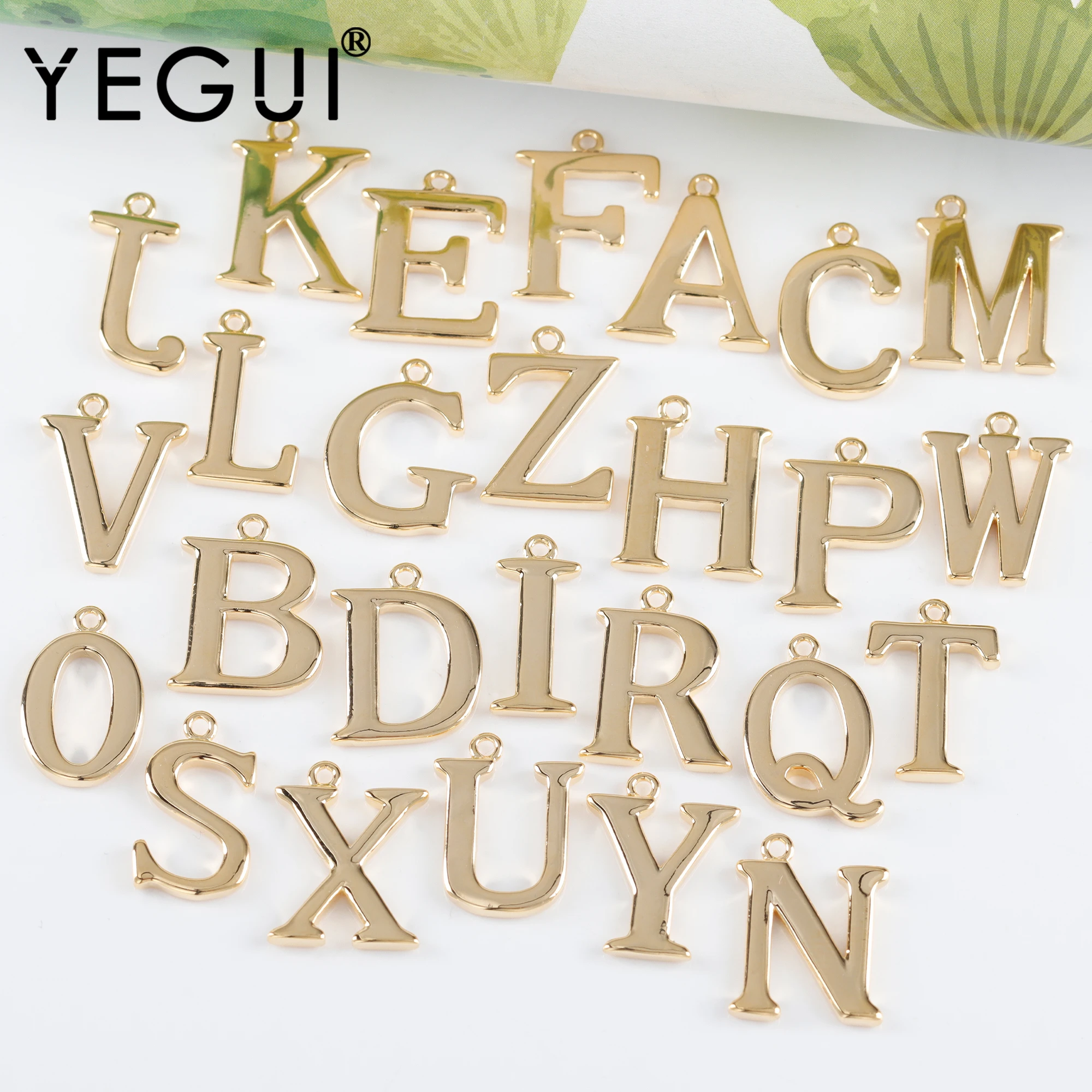 

YEGUI MA15, аксессуары для ювелирных изделий, подвески с буквами, не содержит никеля, позолота 18 карат, медь, подвески, изготовление ювелирных изд...