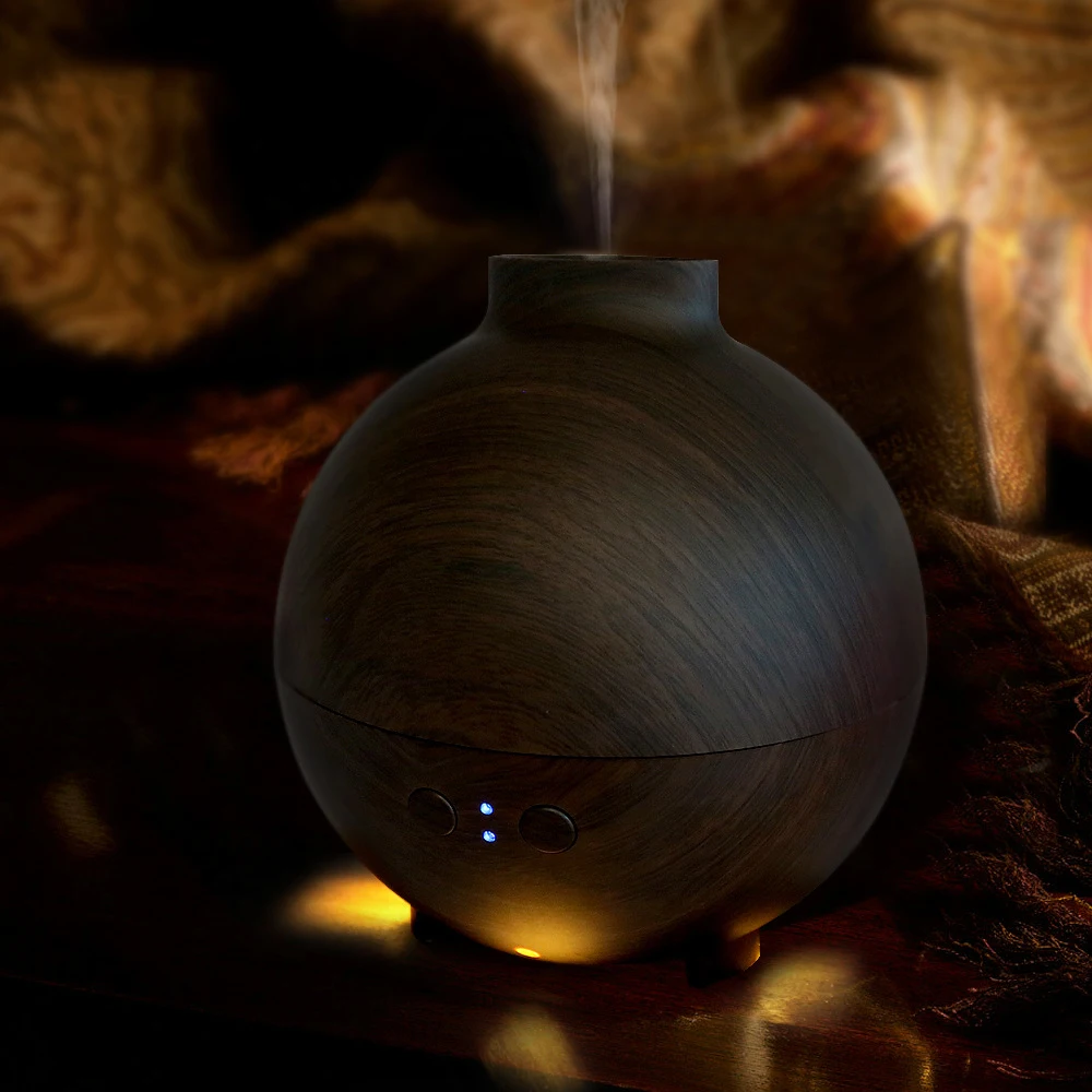 Аромадиффузор портативный ультразвуковой теплый светильник 600 мл эфирные масла