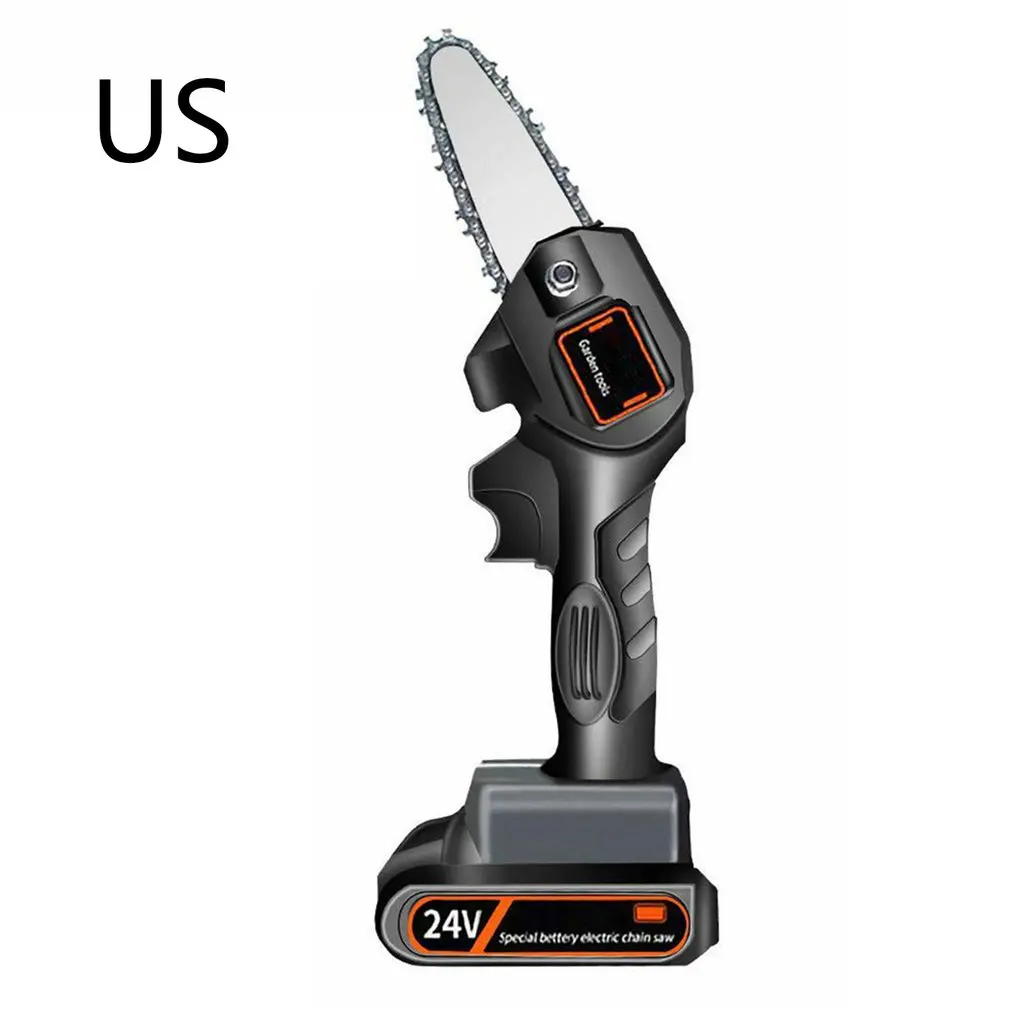 24V 4 Inch Mini Electric Pruning Saw Electric Saws Woodworking Electric Saw Garden Logging Electric Chain Saw Lithium Battery