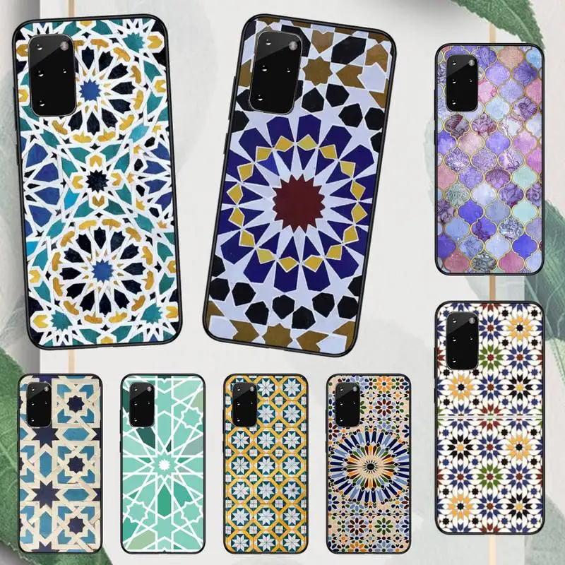 

Moroccan Tile Painted pattern Phone Case For Samsung galaxy A S note 10 12 20 32 40 50 51 52 70 71 72 21 fe s ultra plus