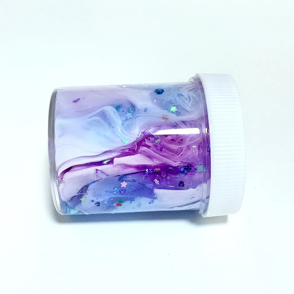 Слайм для творчества нетоксичный прозрачный мечта смешивание цветов облако