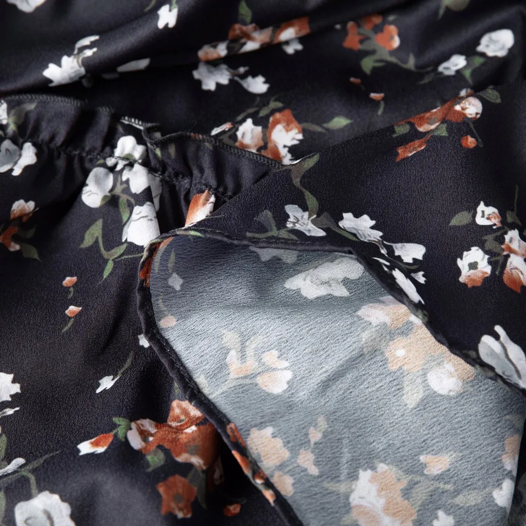 Женское зимнее платье в горошек с длинным рукавом и V образным вырезом|Женские