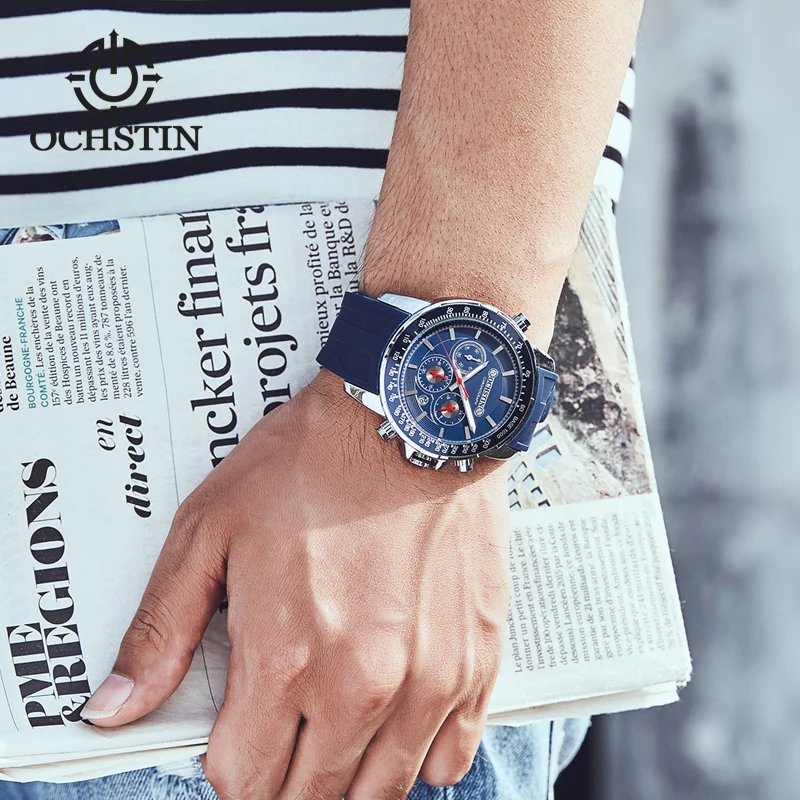 Ochстин Топ люксовый бренд пилотные часы Мужские кварцевые спортивные