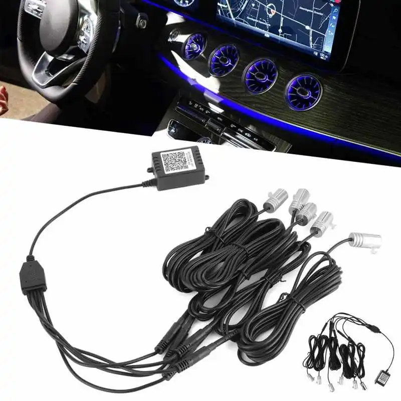 

Внутренняя декоративная окружающая лампа светодиодный светильник ПА для Инструменты для дверцы панели, музыкальное управление, автомобильные аксессуары