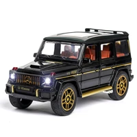 1 24 alloy car model diecast toy vehicle off road sound and light doors open pull back collection car for boys gifts