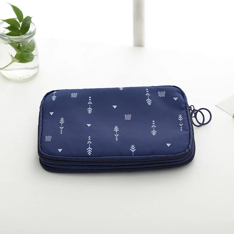 dark blue Водонепроницаемый дорожный паспорт многофункциональная сумка для хранения ID держатель зарядное устройство для наушников сумка для денег сумки на молнии органайзер для хранения - Цвет: dark blue