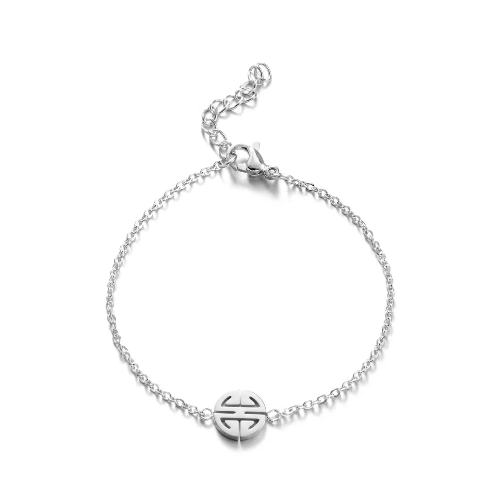 Blessing Круглый браслет браслеты для женщин девушек в китайском стиле удача