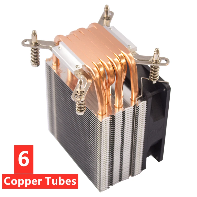 CPU Cooler 2/4/6 Copper Tube Heatpipe 9cm Cooling Fan Heatsink Radiator for LGA775 1150 1151 1155 1156 1200 1366 X79 X99 AM3 AM4 images - 6