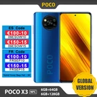 Смартфон POCO X3 NFC, экран Глобальная версия дюйма, 6 ГБ 64 Гб128 ГБ, процессор Snapdragon 732G, аккумулятор 6,67 мА  ч, камера 64 мп с ии, быстрая зарядка 33 Вт
