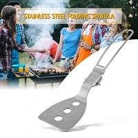 out door stainless steel folding spatula food turner outdoor camping gear cooking accessories picnic equipment camping supplies