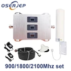 Трехдиапазонный усилитель сотовой связи 900 1800 2100 МГц полоса 138 трехдиапазонный GSM DCS WCDMA UMTS LTE 2G 3G 4G ретранслятор сотовой связи с антенной