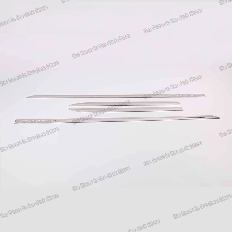 

lsrtw2017 shiny silver car door edge trims body kit for toyota camry 2012 2013 2014 2015 2016 2017 xv50 decoration