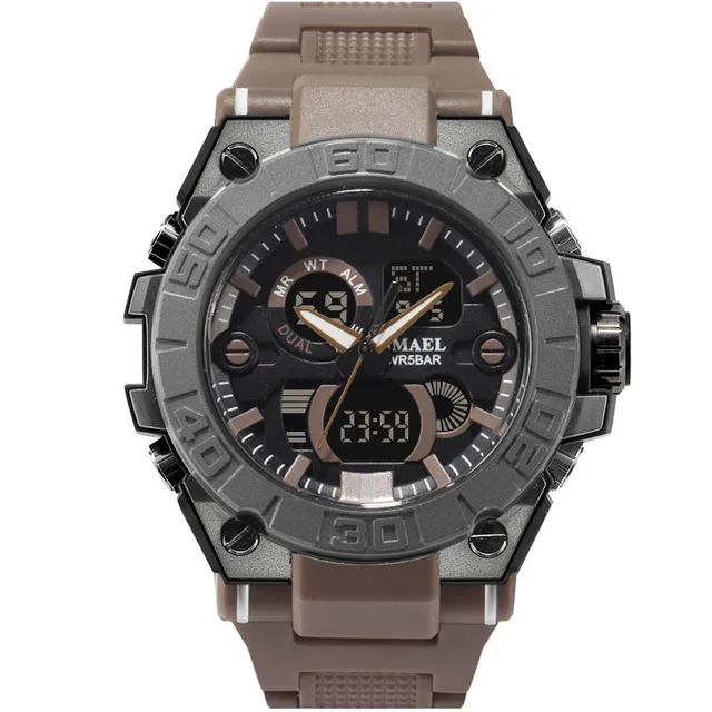 Новый Smael мужские спортивные часы модные водонепроницаемые с силиконовым
