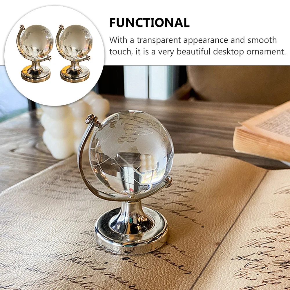 

1pc Mini Globe Decor Home Decorative Tellurion Model Geographic Globe Craft