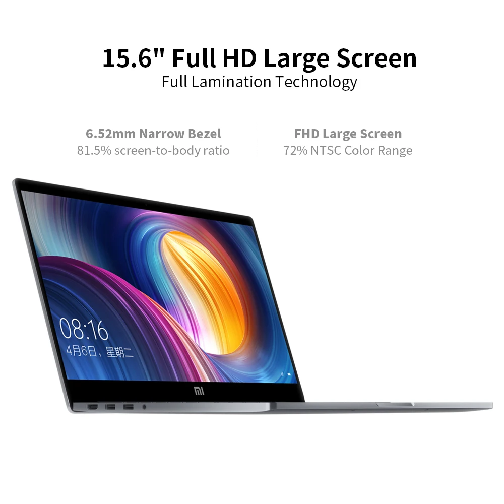 Ноутбук Xiaomi Mi Notebook Pro 15 6 дюйма GTX 1050 Max-Q Intel Core i7 16 Гб/i5 8 Гб ЦП NVIDIA 4 ГБ GDDR5 отпечаток