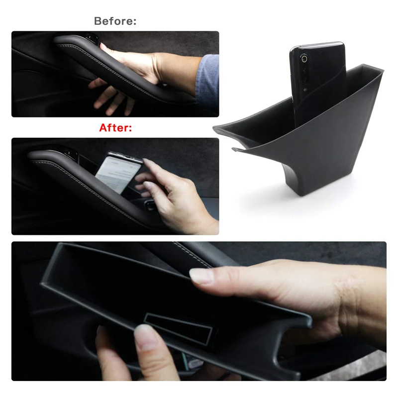 Для Tesla Model 3 коробка для хранения пассажиров лоток Органайзер ручка карманные