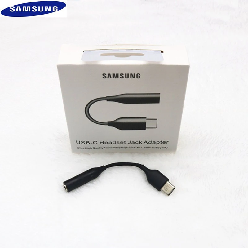 

Sam sung Original Earphone Audio Cable USB C to 3.5mm AUX headset Adapter For Sam sung Galaxy S20 + Note10+ A90 A80 A60 S10 S9