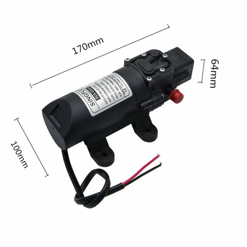 Миниатюрный мембранный насос высокого давления 80PSI 12V DC 4L/Min мембранный морской водяной насос лодка автомобиль-трейлер
