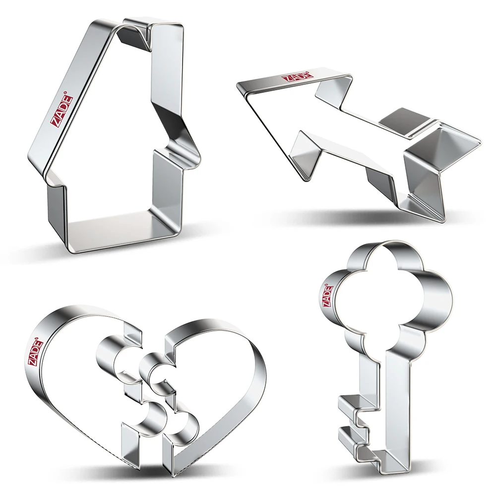 Заде сердце для нарезки печенья в виде дома ключ бисквит Фондант ко Дню Святого