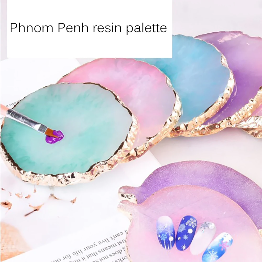 Палитра из натуральной смолы для нейл арта 1 шт. держатель акрилового гель лака