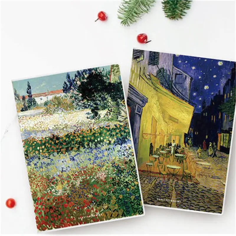 

2022 B5 толстый ретро-планер с рисунком Ван Гога, ежедневник на страницу, ежедневник, записная книжка, офисные и школьные принадлежности, подар...