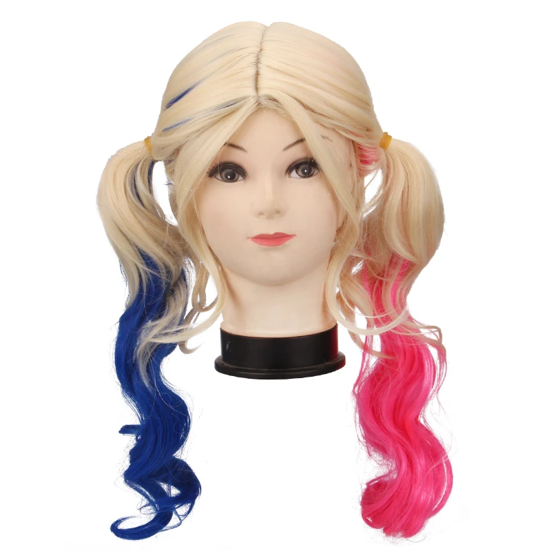 Wigs Отряд Самоубийц Харли Квинн Монстр футболка Харли Квинн косплей костюм женская футболка - Цвет: Wigs