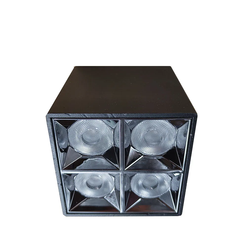 Светодиодные потолочные точечные светильники 4x505 0 Led s 16 Вт яркая 1450lm квадратная лампа с линзой 24 луча, сверхмощный алюминий