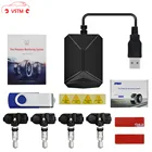 Система мониторинга давления в шинах (TPMS), с 4 внутренними датчиками, USB, для систем на Android, сигнализация давления в шинах, 0-116psi
