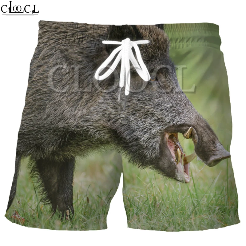 

CLOOCL New Wild Animal Wild Boar Shorts 3D Print Men Fashion Casual Classic Fashion All-match Harajuku Style