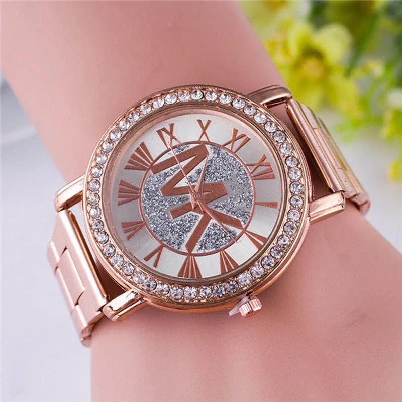 WK New Brand 2021 Luxury Ladies Watch Fashion Casual Rose Gold Stainless Steel Diamond Steel Band Quartz Watch