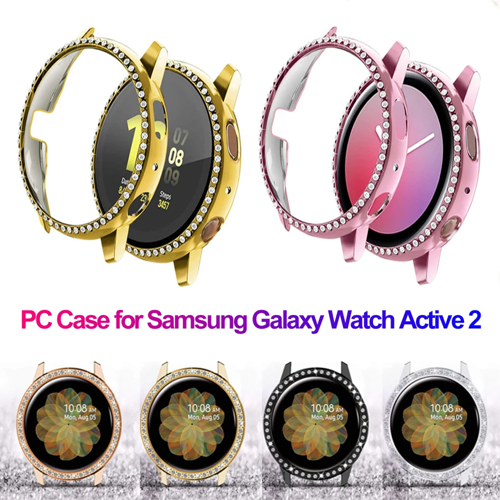 Модный жесткий поликарбонатный чехол для часов Блестящий Алмазный бампер