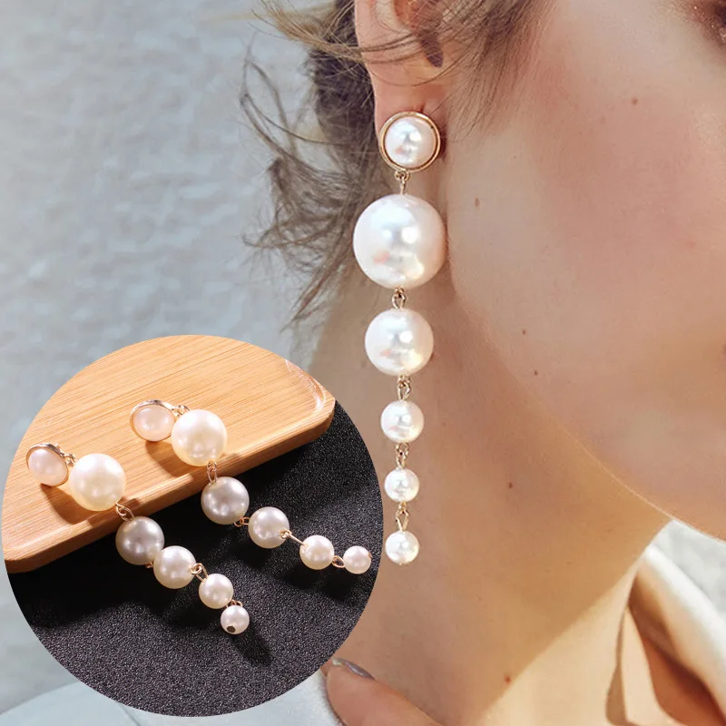Серьги с кисточками Oorbellen серьги длинными жемчужинами модные популярные женские