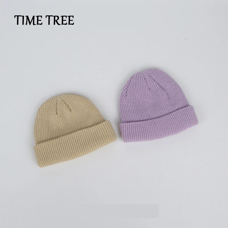 Модная зимняя шапка одноцветная утолщенная Вязанная для женщин шапочки улицы
