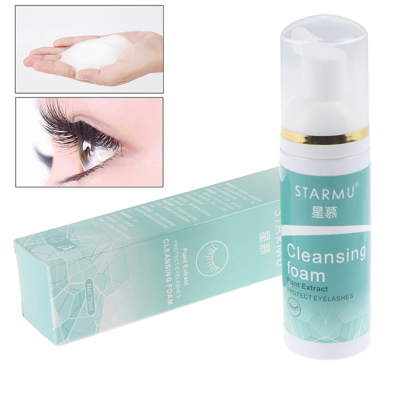 

30/70ml Pro Individual Eyelash Extension Cleanser Eye Lashes Foam Cleaner Shampoo Eyelashes Detergent Makeup Remover Tool