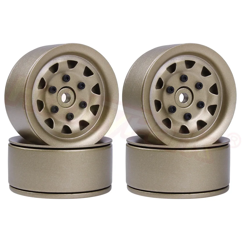 Grey 7482 Тяжелые алюминиевые 1,9 Beadlock Колесные диски 12 мм шестигранные для 1:10 радиоуправляемые гусеничные машины грузовик Traxxas TRX4 осевой SCX10 90046 RC4WD D90 CC01 - Цвет: Grey 7482