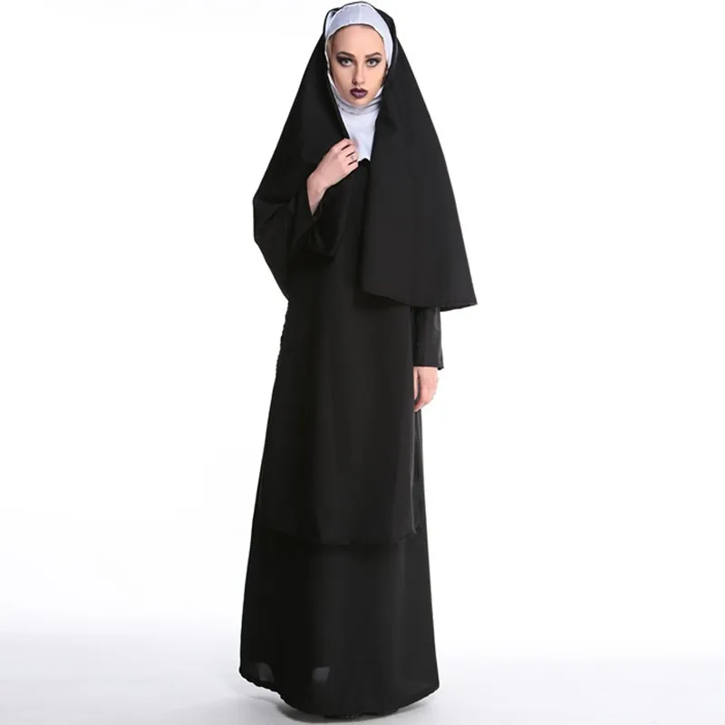 

Adult Women Classic Nun Costume Halloween The Virgin Mary Costume Sexy Fancy Dress Sister Party Outfit The Role Of Nun Costumes