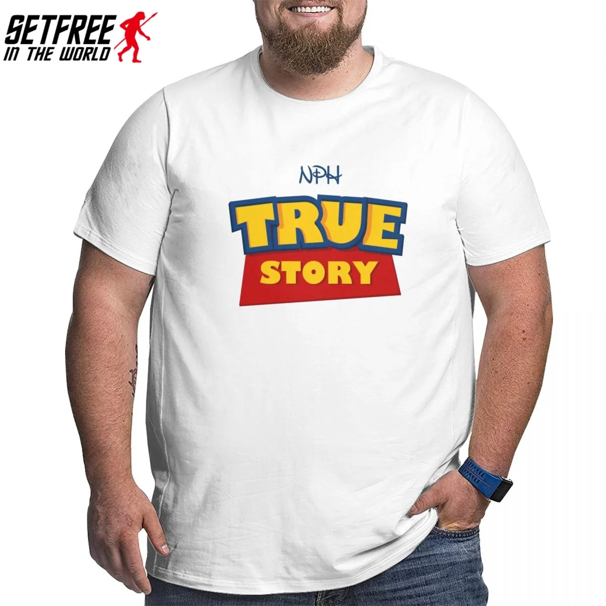 Футболка из хлопка с коротким рукавом надписью True Story How I Met Your Mother | Мужская одежда