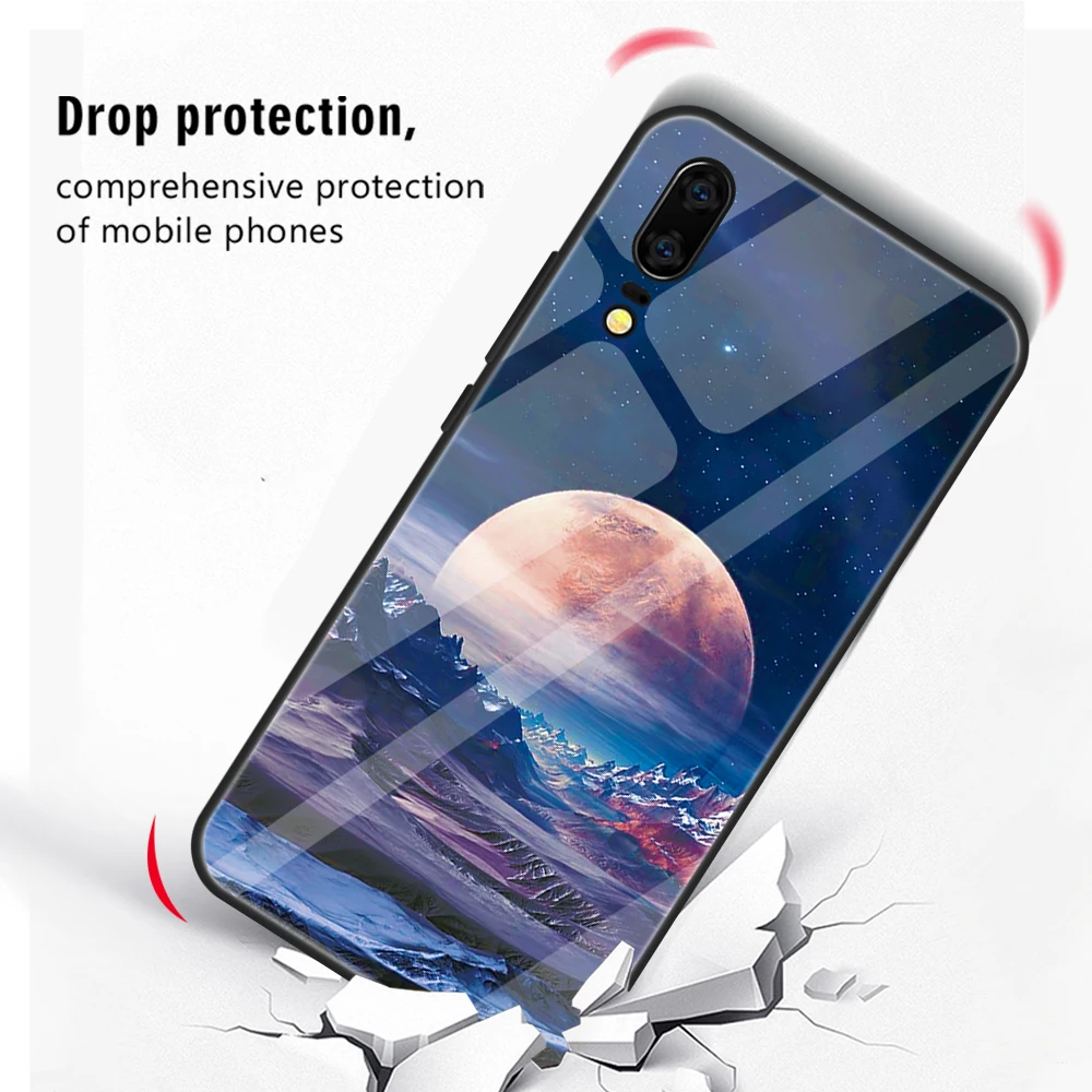Чехол из закаленного стекла с узором для Huawei P20 P30 Lite Love Heart бампер ТПУ Mate 20 Pro Nova 3 3i |