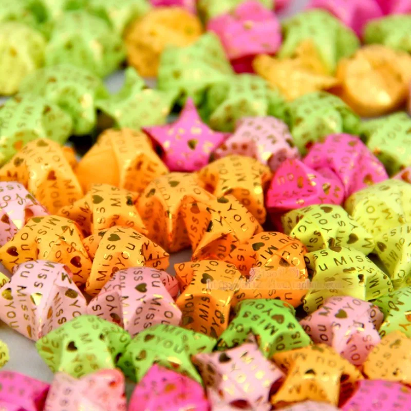 Бумажные полоски для оригами сделай сам с принтом Счастливая звезда | Дом и сад