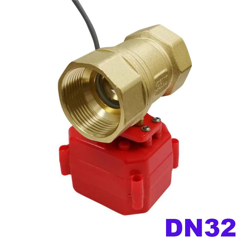 Новый тип 2NM/4NM 1 1/4 дюймов DN32 DC12V 5V 24V 220V AC латунный моторизованный шаровой клапан