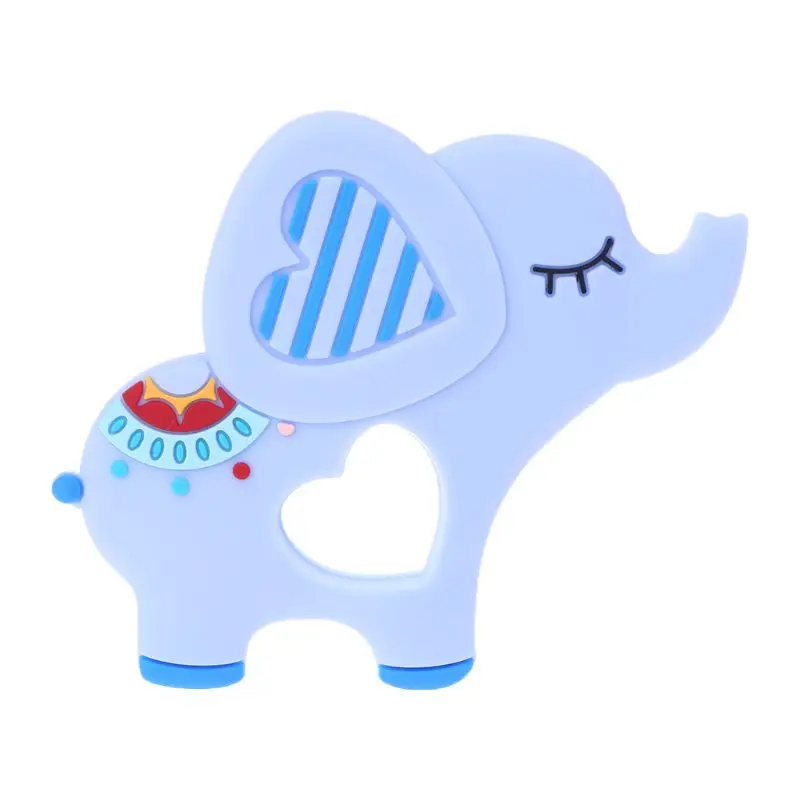28-Blue Силиконовые Прорезыватели для зубов в виде кролика из мультфильма; детские игрушки для жевания зубов; детские товары; DXAD - Цвет: 28-Blue